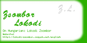 zsombor lokodi business card
